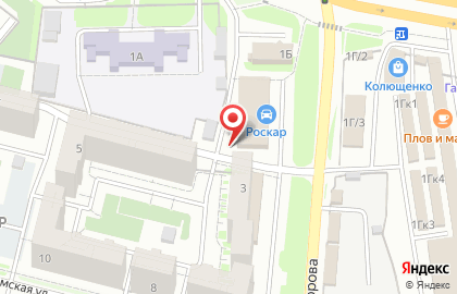 хлебный киоск на Фёдорова, улица на карте