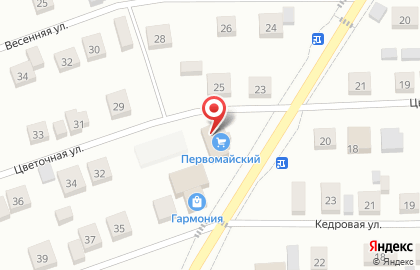 Магазин Первомайский на Цветочной улице на карте