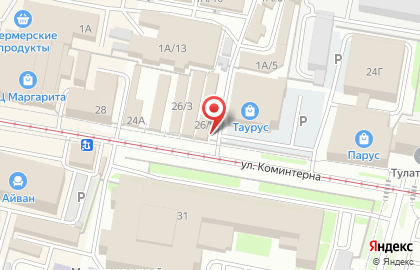 Магазин Тарелочка на улице Коминтерна на карте