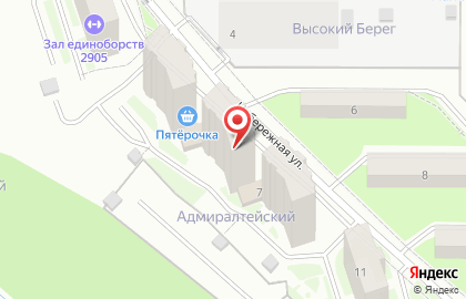 Служба доставки Iso sushi на Набережной улице на карте
