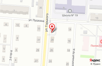 Магазин продуктов Надежда на улице Горького на карте