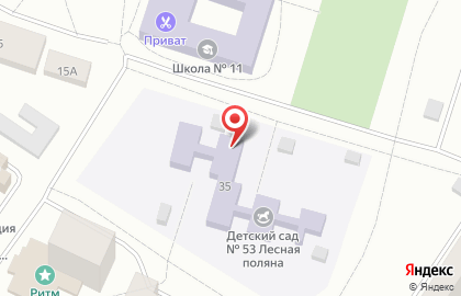 Детский сад №53 комбинированного вида на Сибирской улице на карте