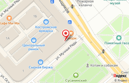 Магазин тканей в Костроме на карте