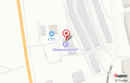 Автокомплекс Автолюкс 51 на улице Фадеев Ручей на карте