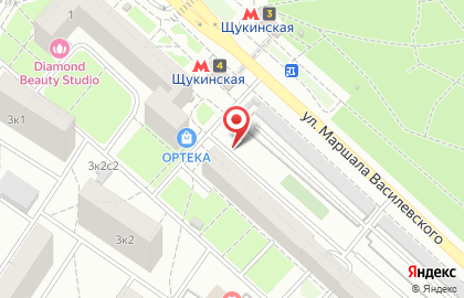 Магазин Горящих Путевок на улице Маршала Василевского на карте