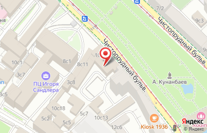 Аварийно-канализационная служба Мосводоканал на метро Чистые пруды на карте