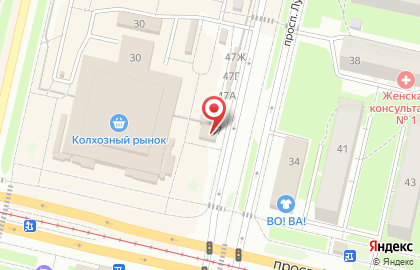 Ломбард Корона на проспекте Луначарского на карте