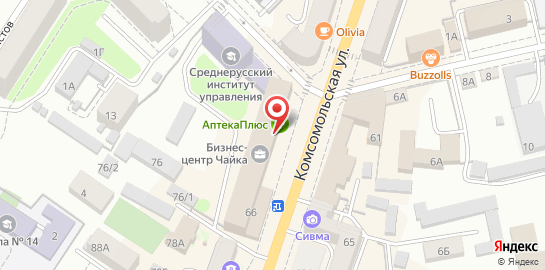 Студия эпиляции Epi Plaza на Комсомольской улице на карте