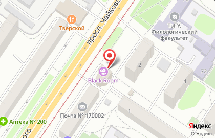 Мультимедийное пространство Black Room на проспекте Чайковского на карте