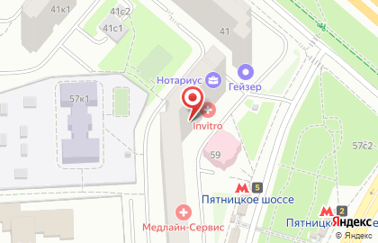 Медицинский центр МедлайН-Сервис на Митинской улице на карте