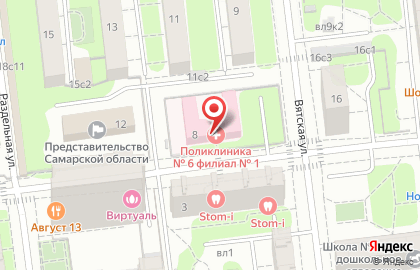 Городская поликлиника №6 в Москве на карте