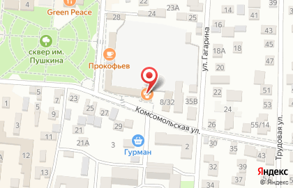 Магазин алкогольной продукции Точка в переулке Ковалёва на карте