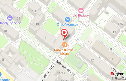 Продовольственный магазин в Петроградском районе на карте