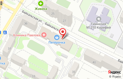 Кадр на Байкальской улице на карте