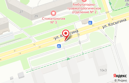 Сеть кафе и киосков быстрого обслуживания Подорожник на улице Косыгина на карте
