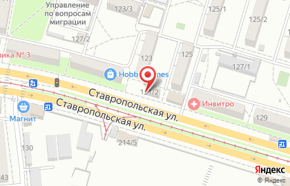 Пеликан на Ставропольской улице на карте
