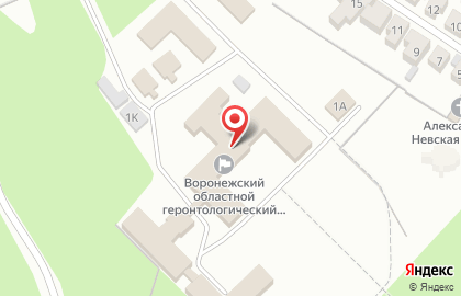 Воронежский областной геронтологический центр на карте
