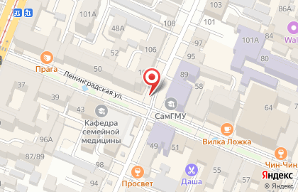 Кафе Крошка Картошка на улице Ленинградской на карте