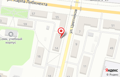 Туристическое агентство География на улице Цветников в Ревде на карте