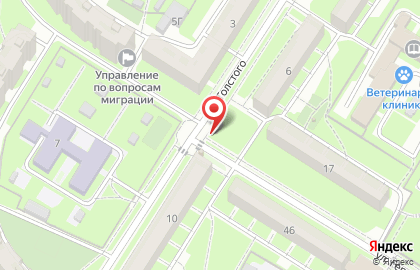 Киоск Ледяной дом на улице Толстого на карте