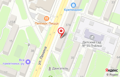 Супермаркет Верный на улице Ленина на карте