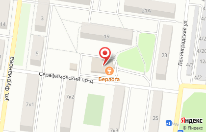 Супермаркет Пятёрочка на улице Фурманова на карте