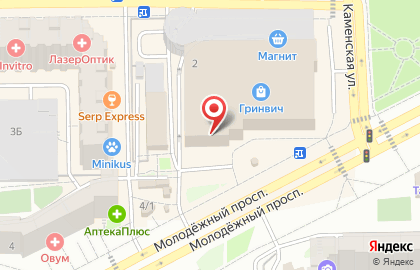 Магазин молочной продукции Белый замок на Молодёжном проспекте на карте