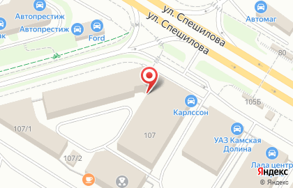 Автосалон Kia Motors на улице Спешилова на карте