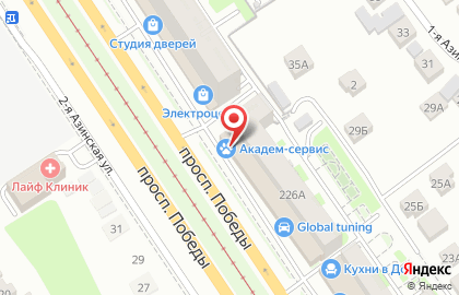 Ветеринарная клиника Академ-Сервис на проспекте Победы на карте