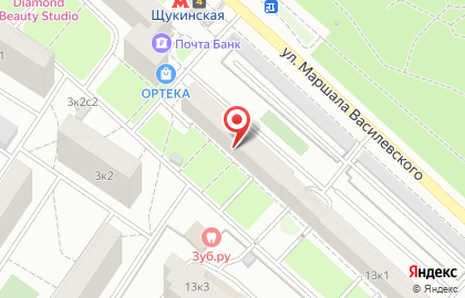 Учебный центр Глоссологус на улице Маршала Василевского на карте