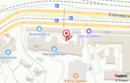 Киоск по продаже хлебобулочных изделий в Октябрьском районе на карте