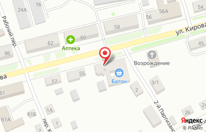 Продуктовый дискаунтер Батон на улице Кирова на карте