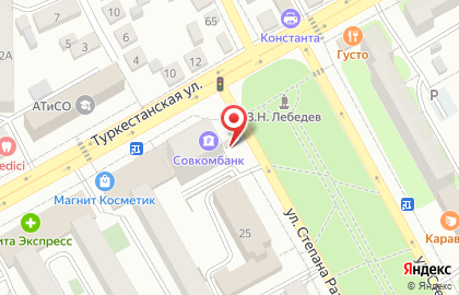 Киоск по продаже печатной продукции Роспечать на Туркестанской улице на карте