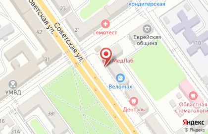 Медицинский центр Медлаб на Советской улице на карте