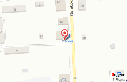 Магазин продуктов Монетка на Октябрьской улице на карте