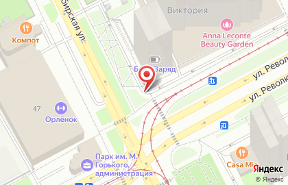 Банкомат КБ Петрокоммерц, филиал в г. Перми, Свердловский район на улице Революции, 21а на карте