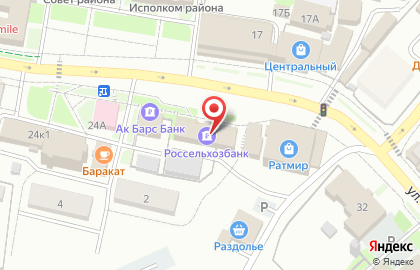 Россельхозбанк в Казани на карте