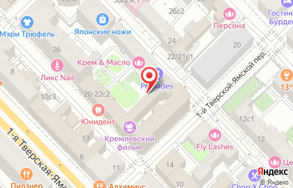 Стоматологическая клиника Юнидент на Маяковской на карте
