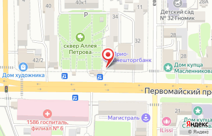 Продуктовый магазин в Рязани на карте