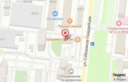 СКИФ на площади Сибиряков-Гвардейцев на карте
