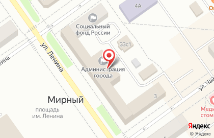 Северный Банк Сбербанка России в городе Мирный на карте