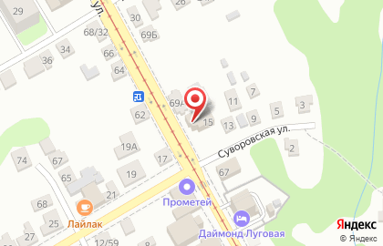Кафе Изюминка на Суворовской улице на карте