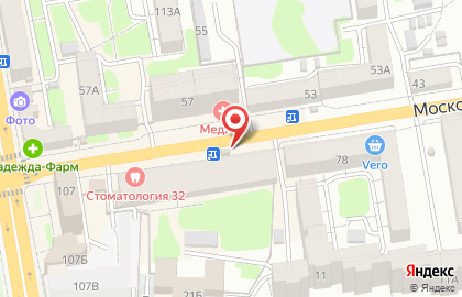 Киоск по продаже печатной продукции Роспечать на Московской улице на карте
