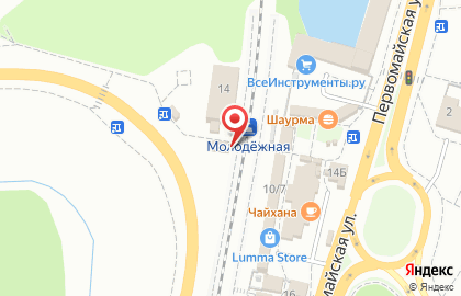 Кафе Шаверма-Хаус на Первомайской улице на карте