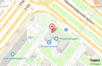 Ветеринарная клиника Искра Жизни на Ленинградском проспекте на карте