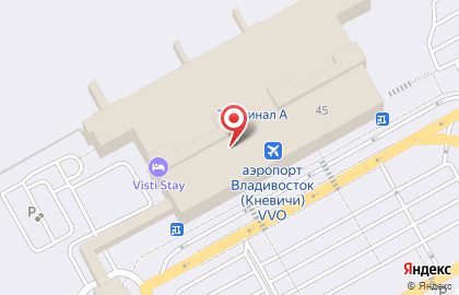 Международный аэропорт Владивосток им. В.К. Арсеньева во Владивостоке на карте