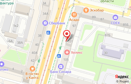 Почта Банк в Калининграде на карте