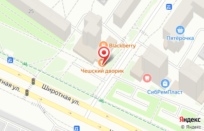 Кафе Чешский дворик на Широтной улице на карте