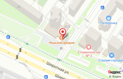 Магазин разливных напитков Чешский дворик на Широтной улице, 27/2 на карте