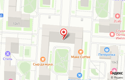 Стоматология МегаДент на улице Просвещения на карте